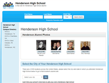 Tablet Screenshot of hendersonhighschool.org